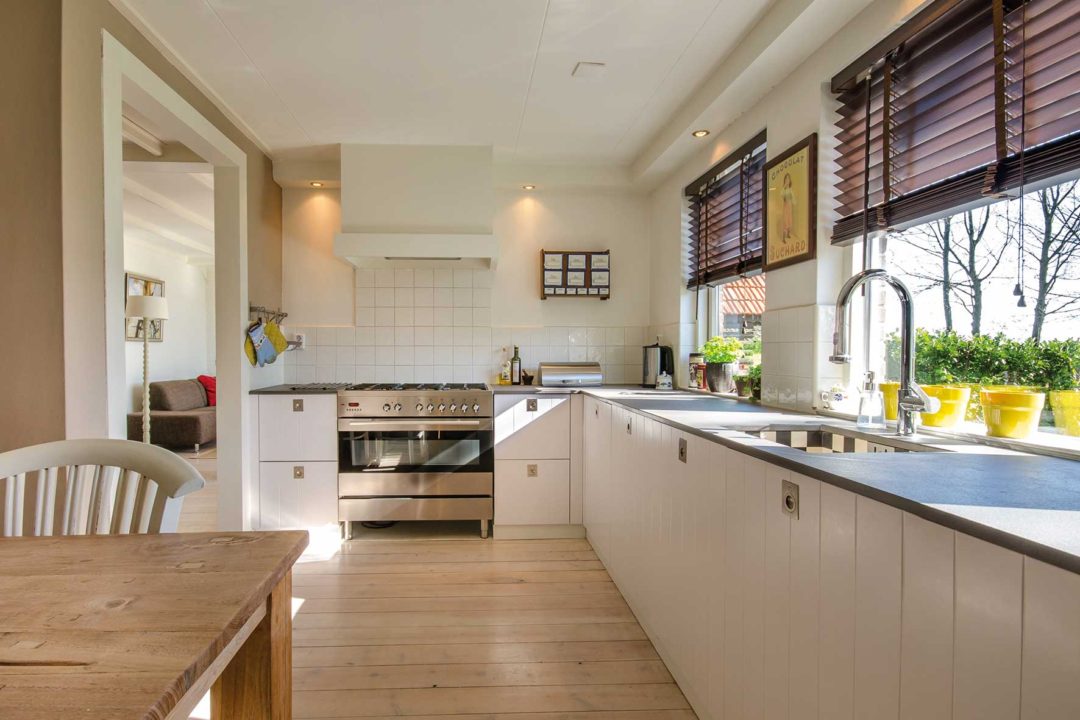 Wooden Venetian blinds in a Suffolk home